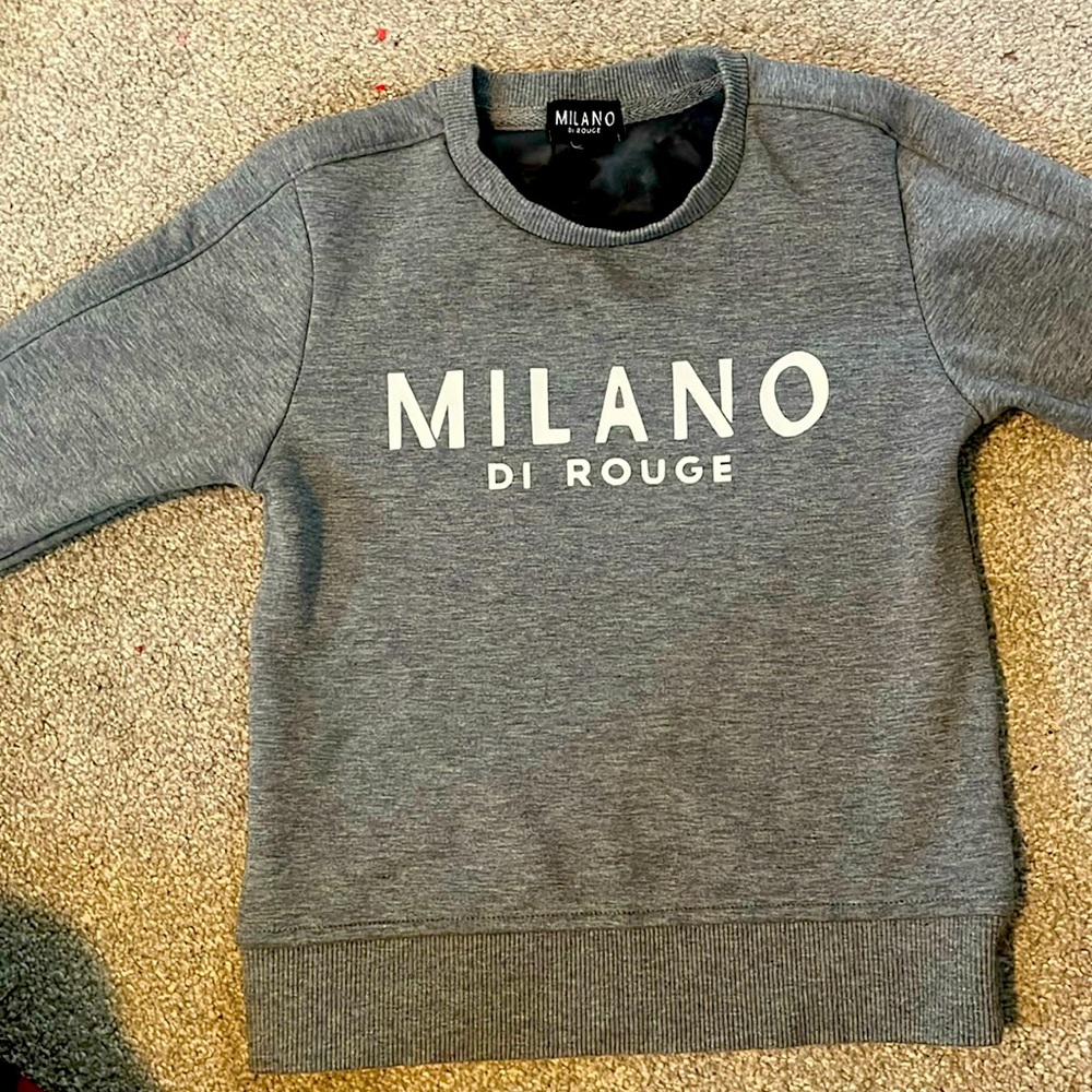 MILANO DI ROUGE gray sweatshirt, unisex toddlers